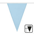 Polyester Wimpelkette Hellblau