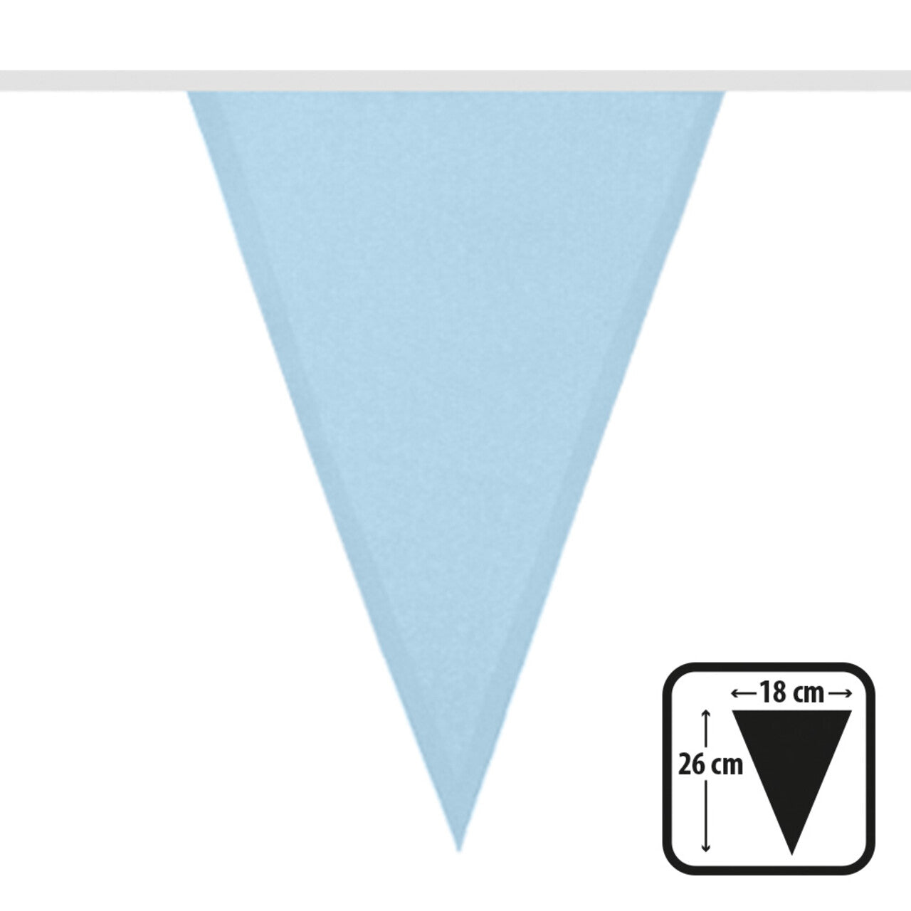 Op deze afbeelding zie je een Decoratie, van het merk Boland. Vlaggenlijn Baby Blauw