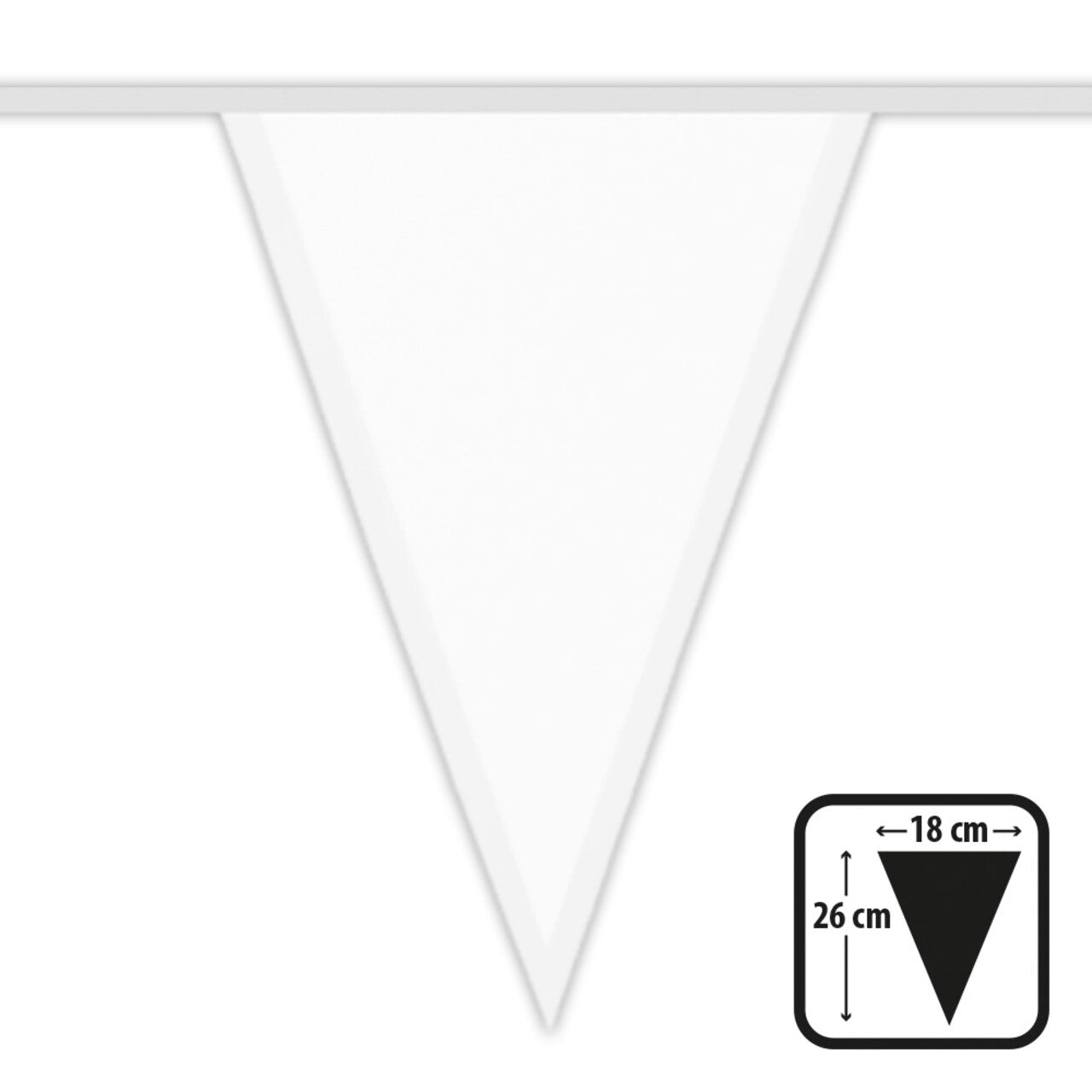 Op deze afbeelding zie je een Decoratie, van het merk Boland. Vlaggenlijn Wit 6 Meter
