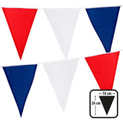 Op deze afbeelding zie je een Decoratie, van het merk Boland. Polyester Vlaggenlijn Rood / Wit / Blauw