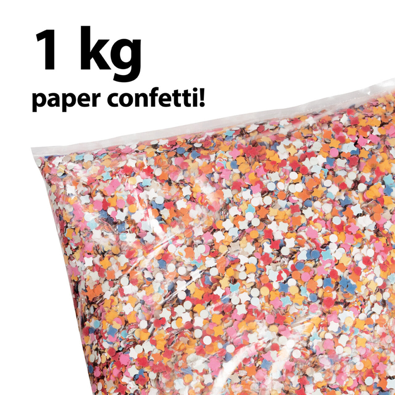 Op deze afbeelding zie je een Decoratie, van het merk Boland. Pretvlokjes Confetti 1 Kg
