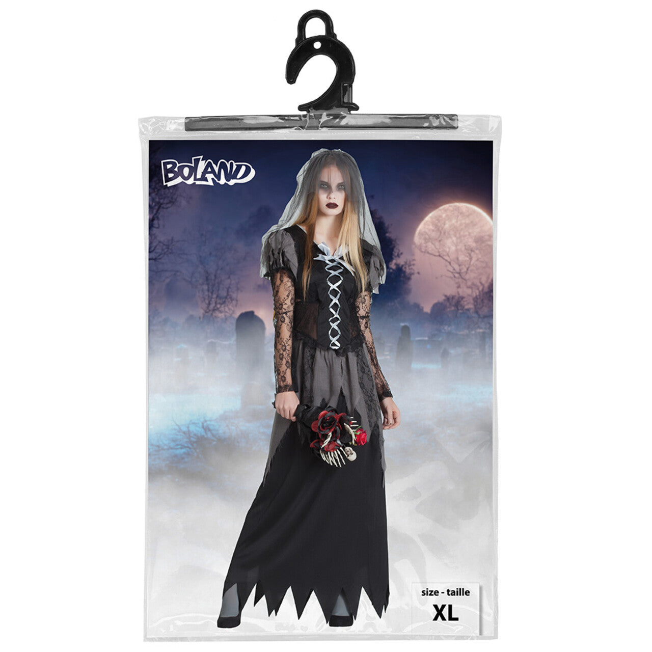 Op deze afbeelding zie je een Kostuums, van het merk Boland. Undead Bride From Hell Vrouw Kostuum