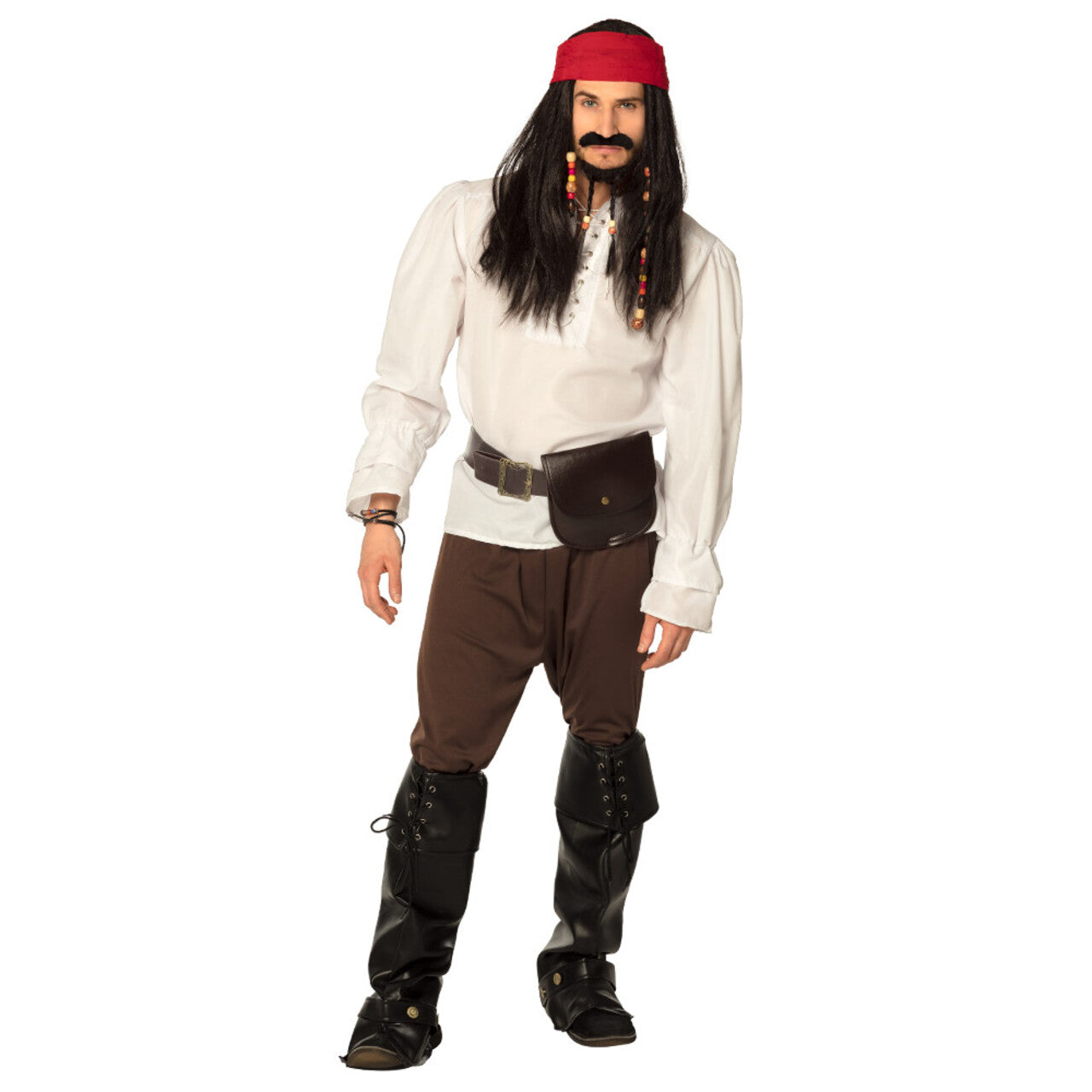 Op deze afbeelding zie je een Accessoires, van het merk Boland. Beenkappen Piraat Musketier Ryder Zwart