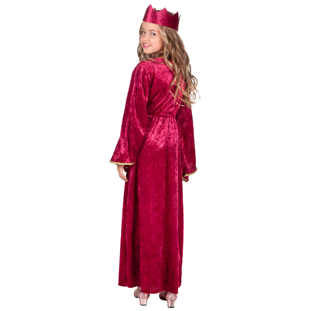 Op deze afbeelding zie je een Kostuums, van het merk Boland. Renaissance Koningin Walewijn Meisje Kostuum