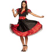 Op deze afbeelding zie je een Kostuums, van het merk Boland. Flamenco Danseres Senorita Carlota Vrouw Kostuum