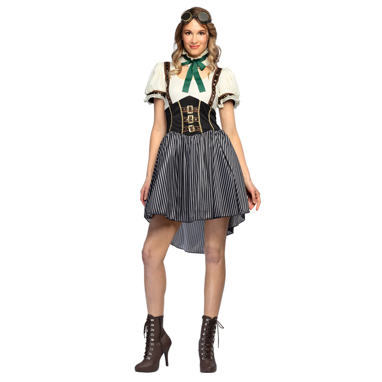 Op deze afbeelding zie je een Kostuums, van het merk Boland. Sassy Steampunk Explorer Vrouw Kostuum