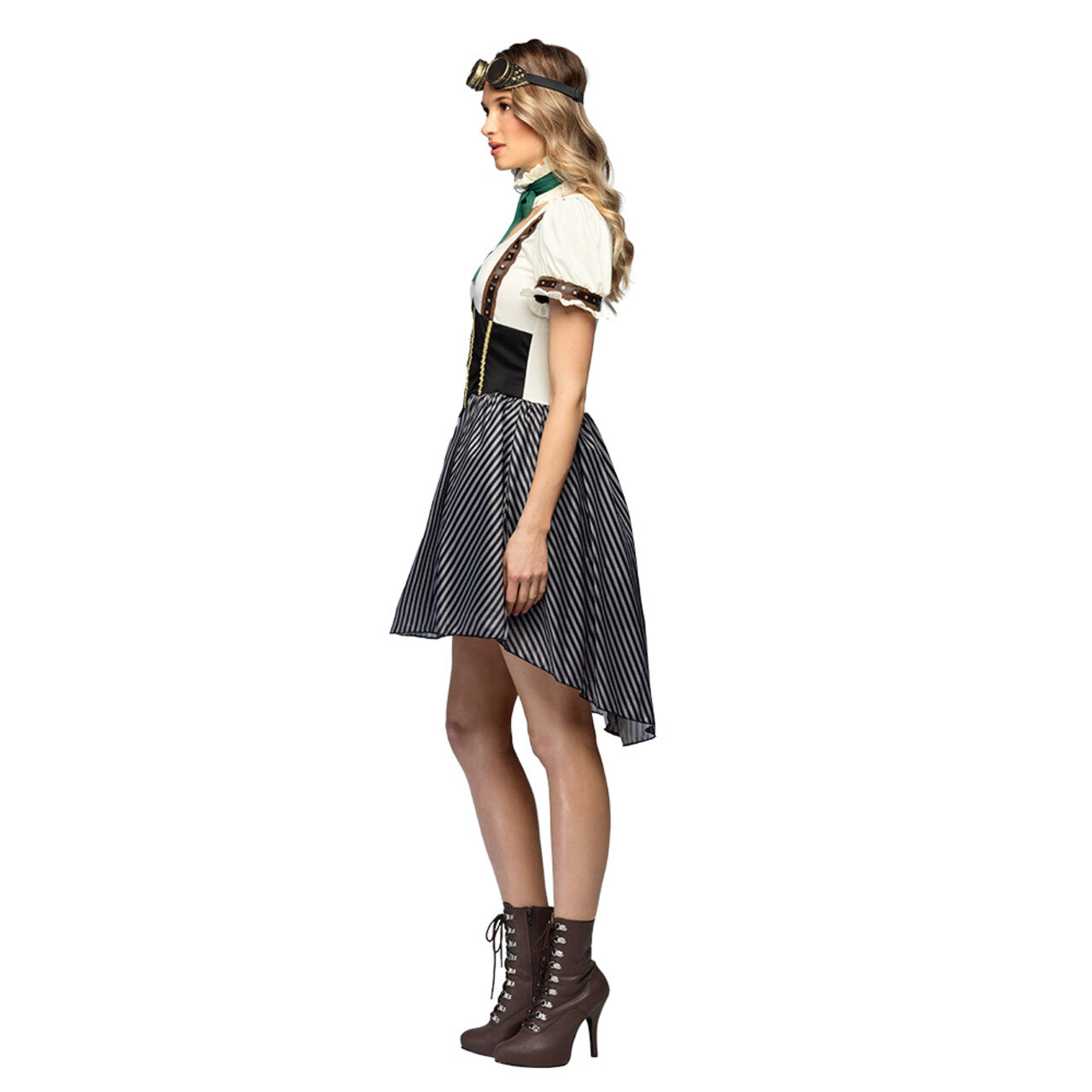Op deze afbeelding zie je een Kostuums, van het merk Boland. Sassy Steampunk Explorer Vrouw Kostuum