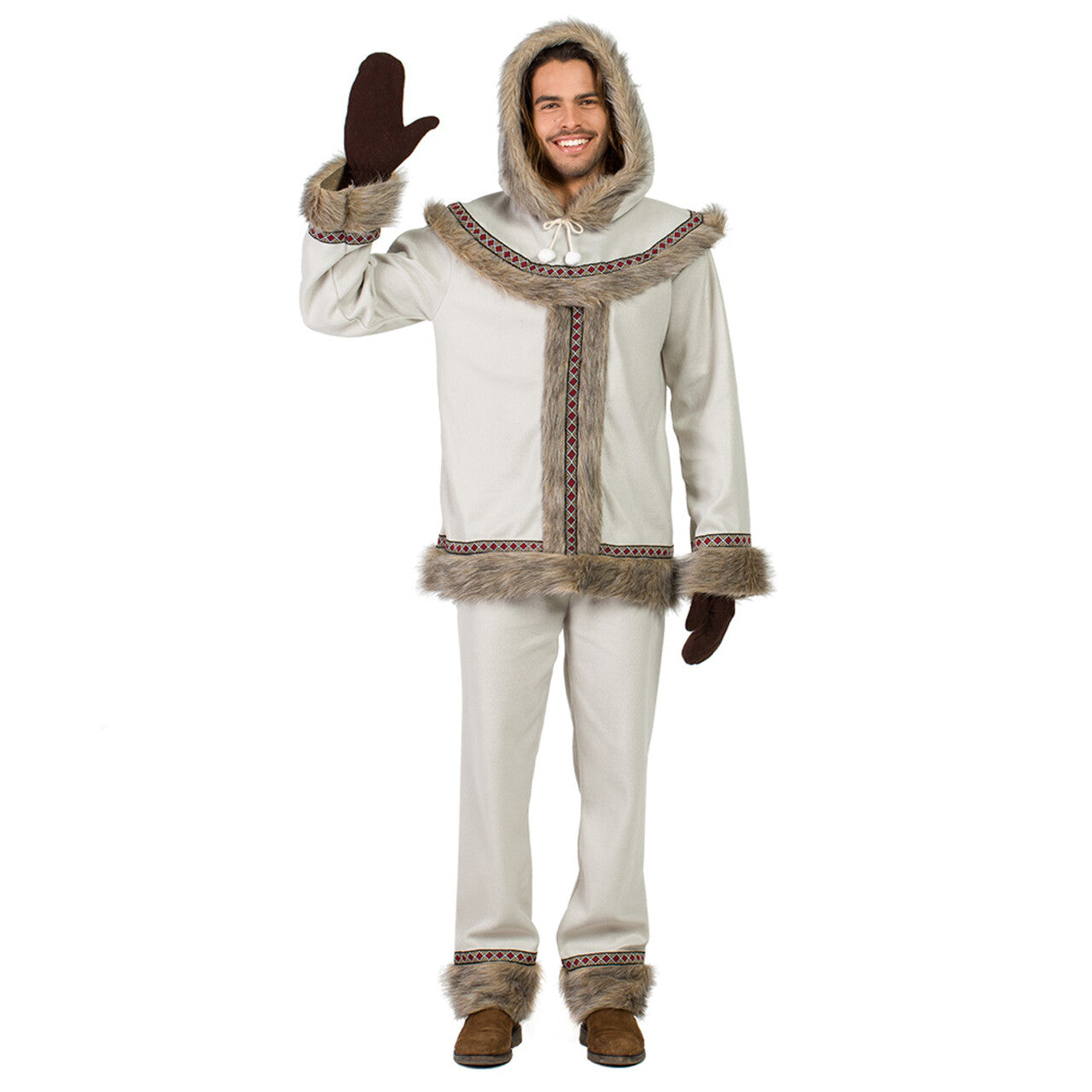 Op deze afbeelding zie je een Kostuums, van het merk Boland. Nanook Van Het Noorden Man Kostuum