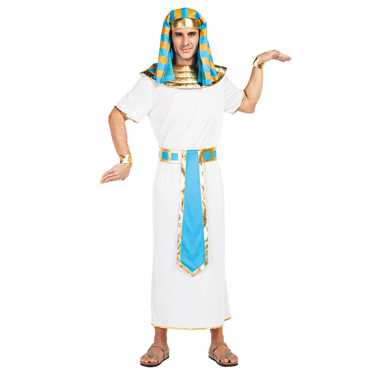 Op deze afbeelding zie je een Kostuums, van het merk Boland. Koning Der Egyptenaren Ahmose Man Kostuum