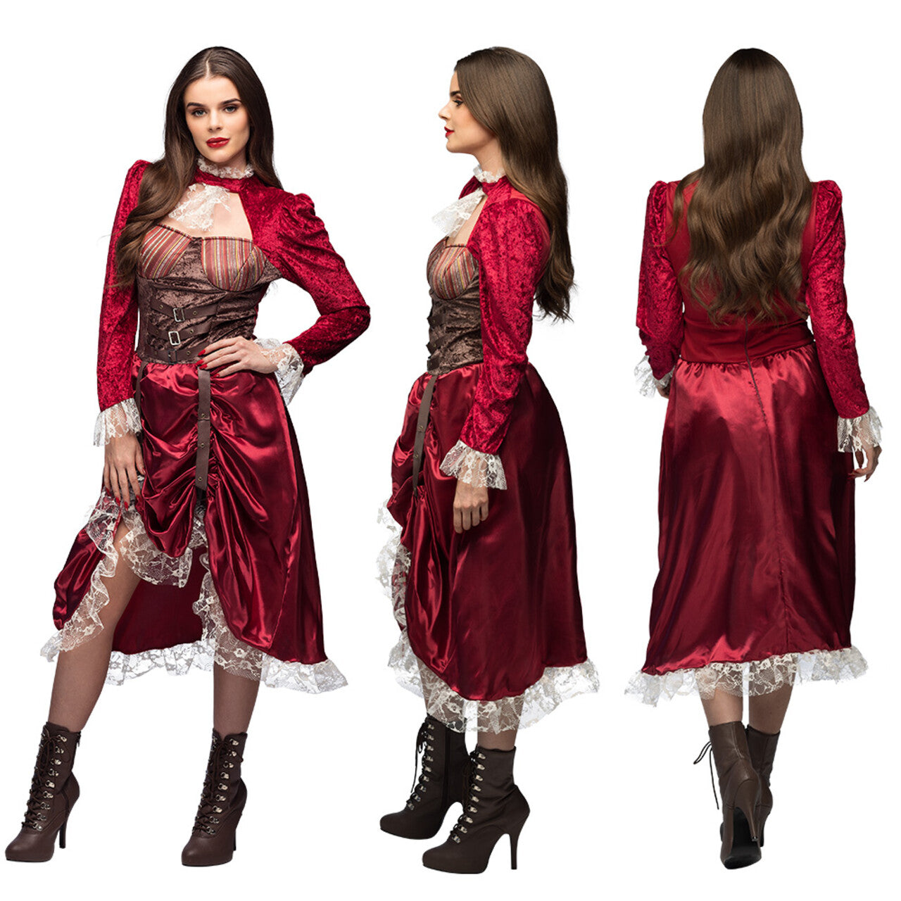 Op deze afbeelding zie je een Kostuums, van het merk Boland. Steampunk Fantasy Almira Vrouw Kostuum