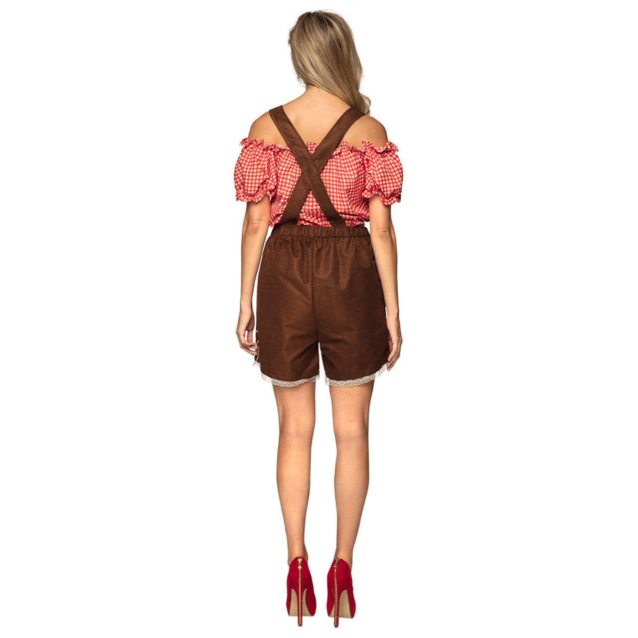Op deze afbeelding zie je een Kostuums, van het merk Boland. Biermeisje Bettina Lederhose Met Top Vrouw Kostuum