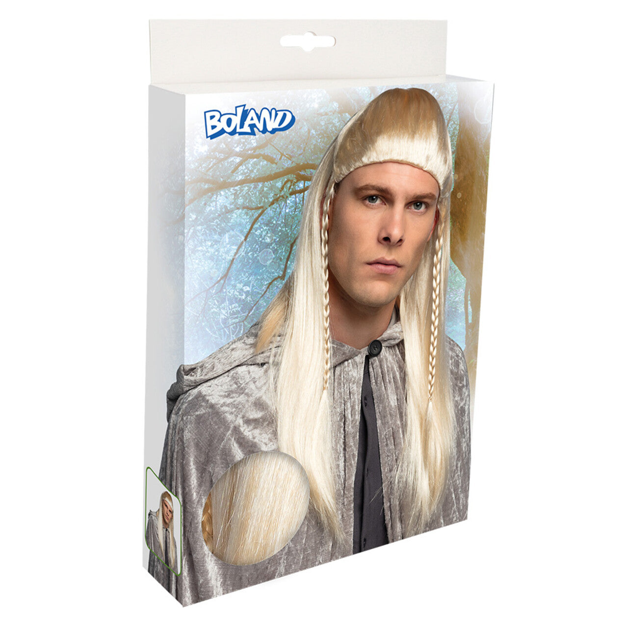 Op deze afbeelding zie je een Accessoires, van het merk Boland. Pruik Elf Lucolas Blond