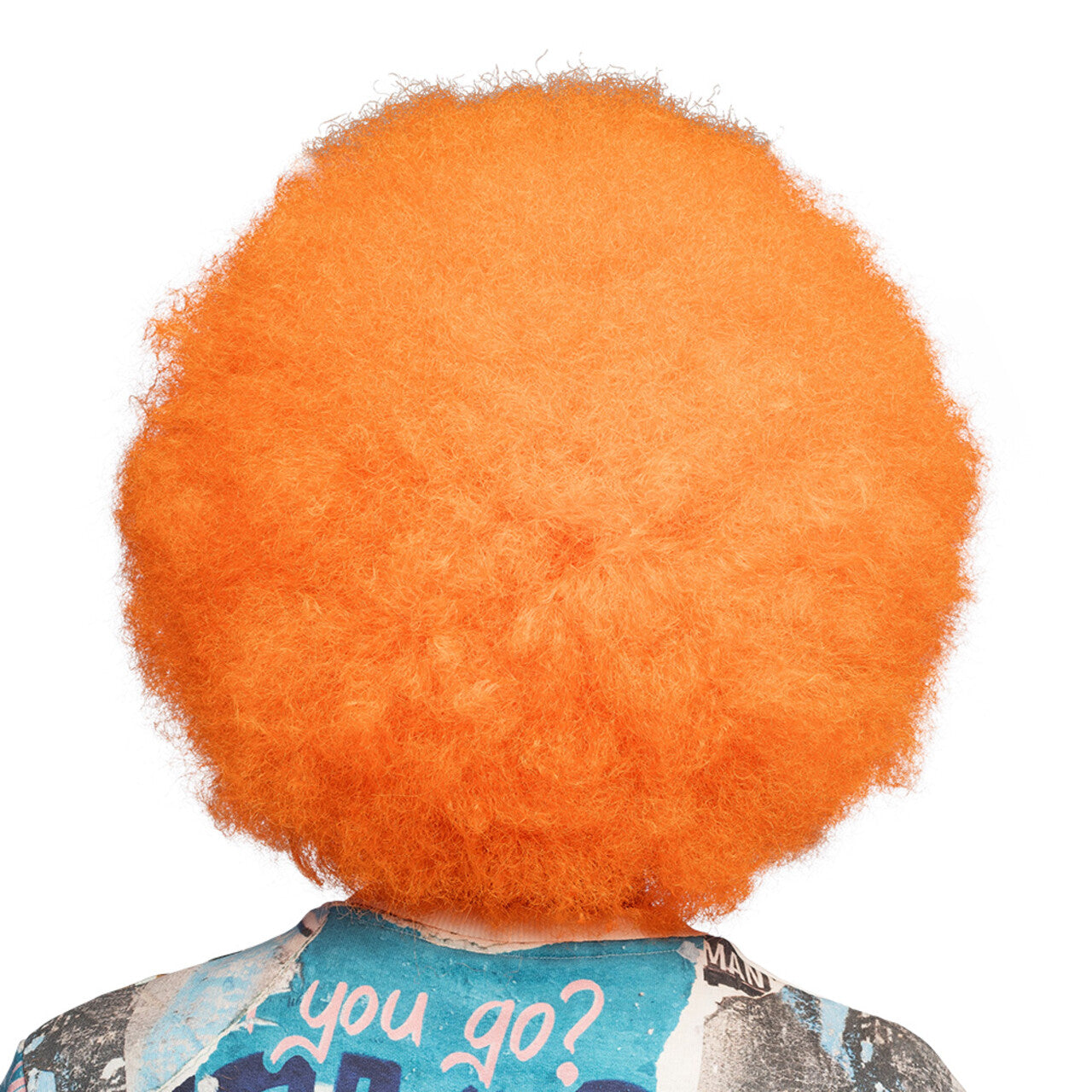 Op deze afbeelding zie je een Accessoires, van het merk Boland. Enorme Krullen Pruik Jaren 60 Oranje