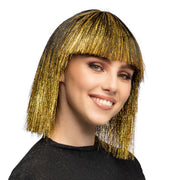 Op deze afbeelding zie je een Accessoires, van het merk Boland. Pruik Crazy Disco Goud