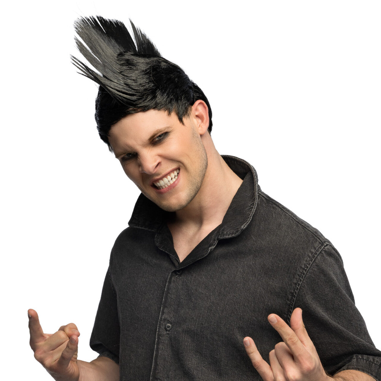 Op deze afbeelding zie je een Accessoires, van het merk Boland. Pruik Anarchy Punker Mohawk