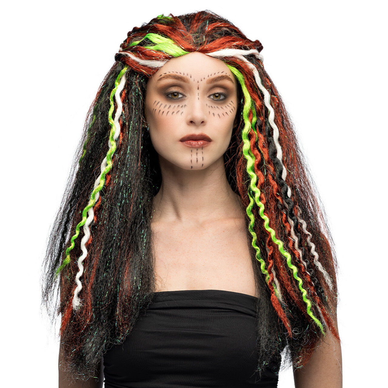 Op deze afbeelding zie je een Accessoires, van het merk Boland. Cursed Curls Voodoo Pruik