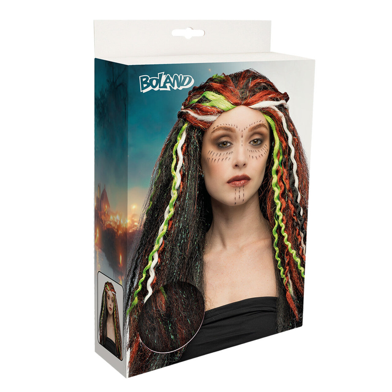 Op deze afbeelding zie je een Accessoires, van het merk Boland. Cursed Curls Voodoo Pruik