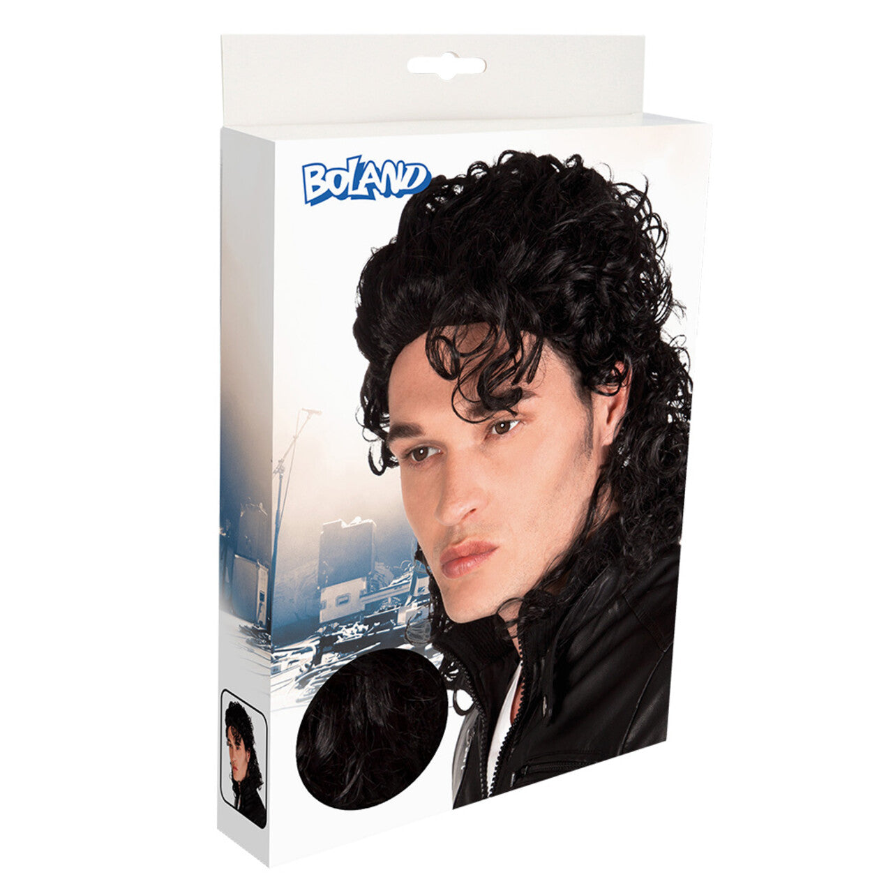 Op deze afbeelding zie je een Accessoires, van het merk Boland. Pruik Popstar King Of Pop