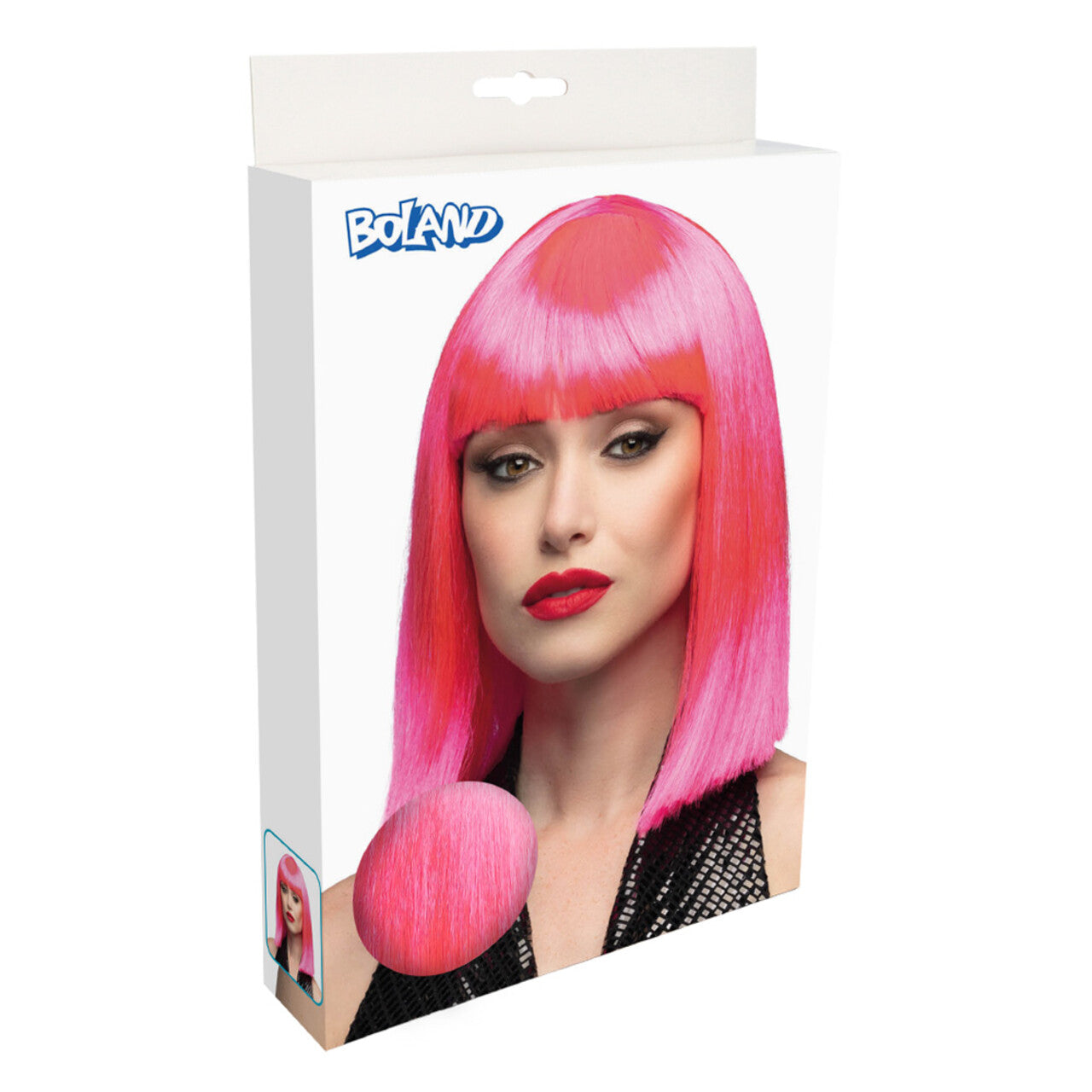 Op deze afbeelding zie je een Accessoires, van het merk Boland. Pruik Club Roze
