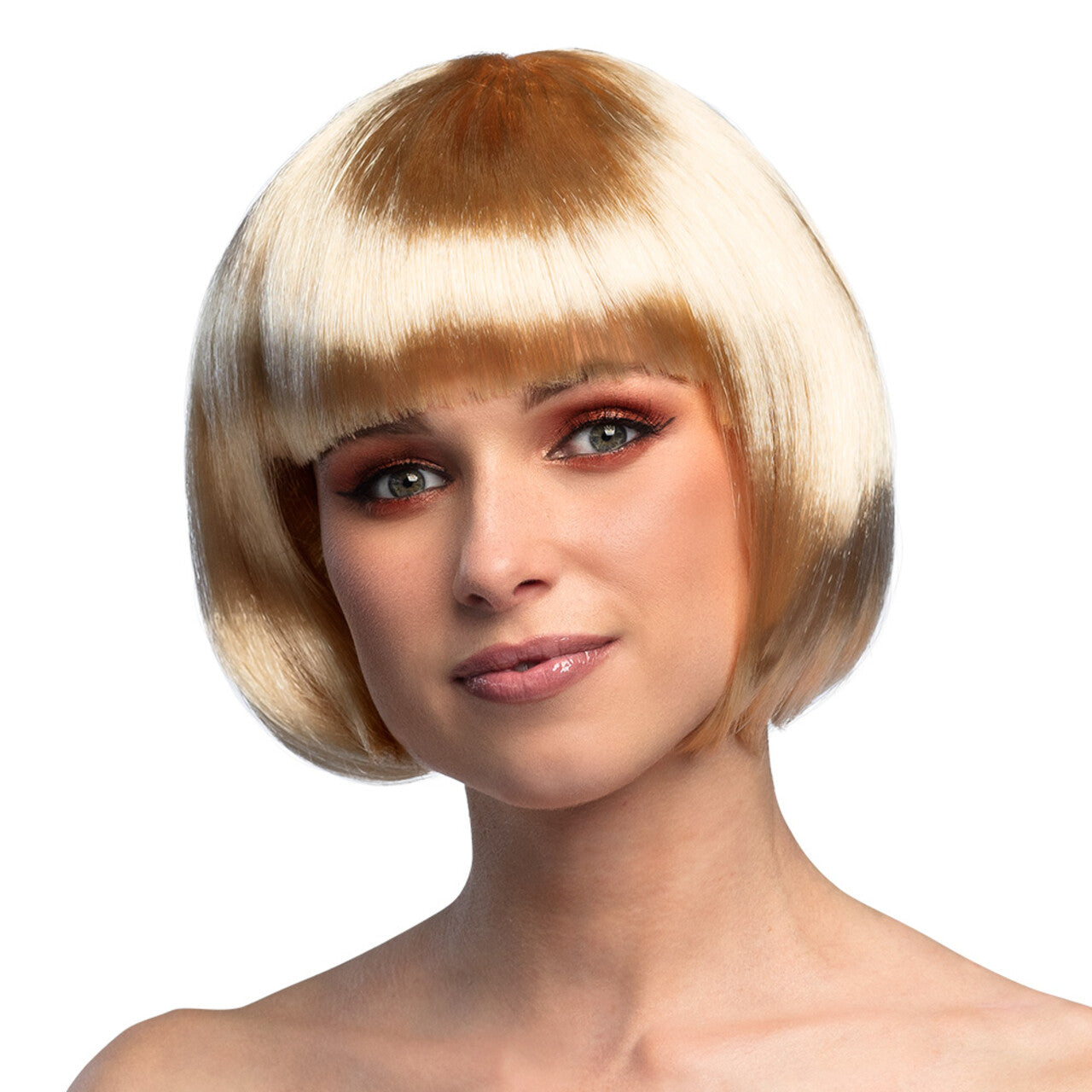 Op deze afbeelding zie je een Accessoires, van het merk Boland. Pruik Cabaret Can Can Blond