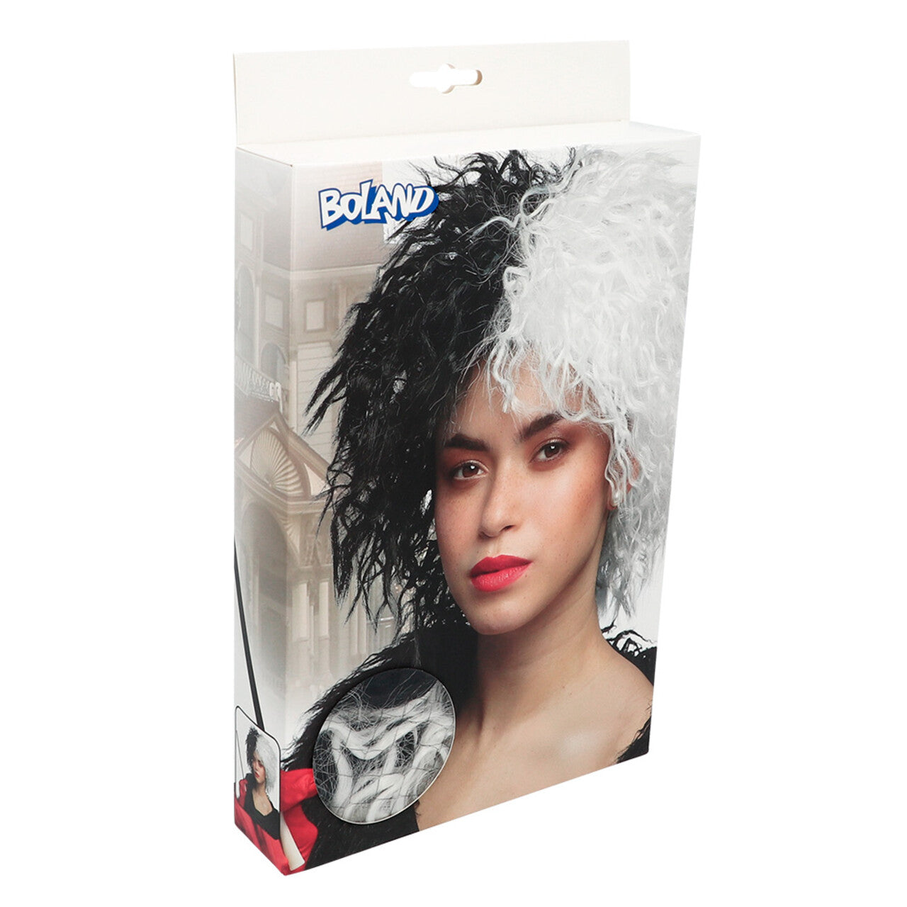 Op deze afbeelding zie je een Accessoires, van het merk Boland. Pruik Ivy Zwart Wit
