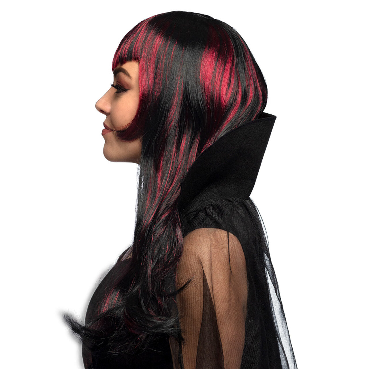 Op deze afbeelding zie je een Accessoires, van het merk Boland. Pruik Vampire Streaks