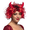 Pruik Curly Devil Met Hoorntjes