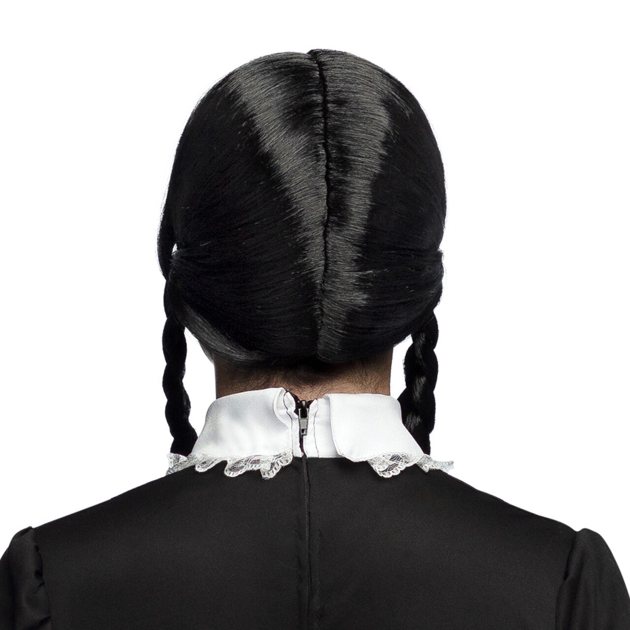 Op deze afbeelding zie je een Accessoires, van het merk Boland. Pruik Wednesday Zwart Met Vlechten