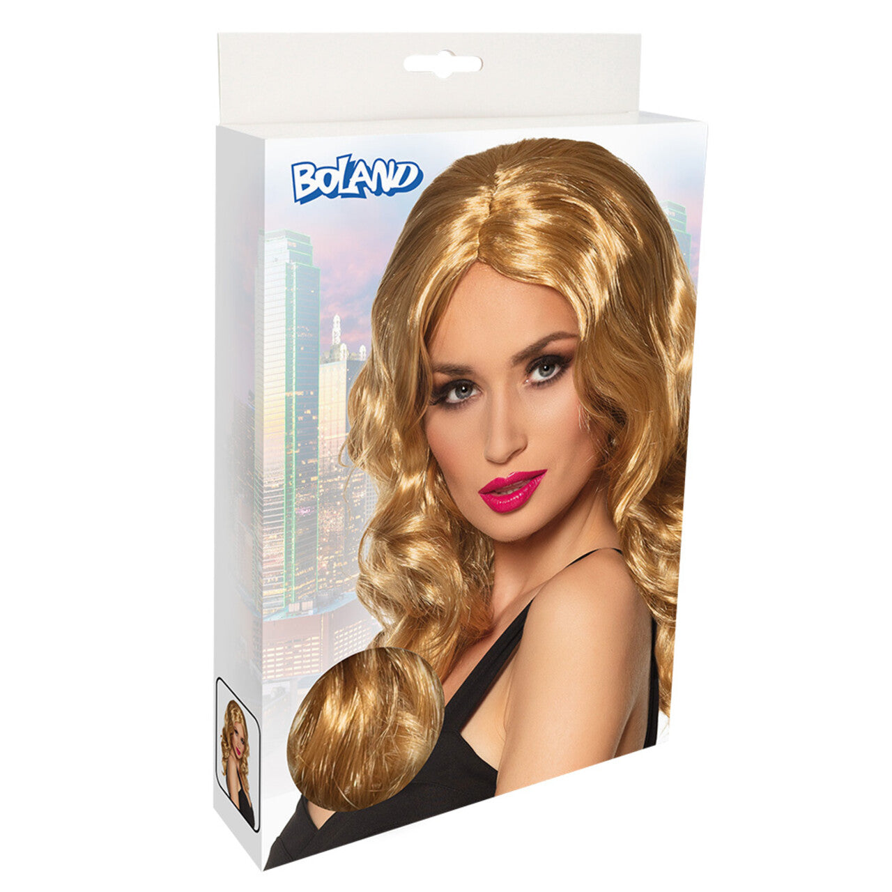 Op deze afbeelding zie je een Accessoires, van het merk Boland. Pruik Celebrity Blond