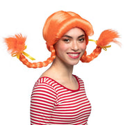 Op deze afbeelding zie je een Accessoires, van het merk Boland. Pruik Met Vlechten Grappige Pipi