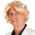 Chuck Blond Perücke Mit Schnurrbart