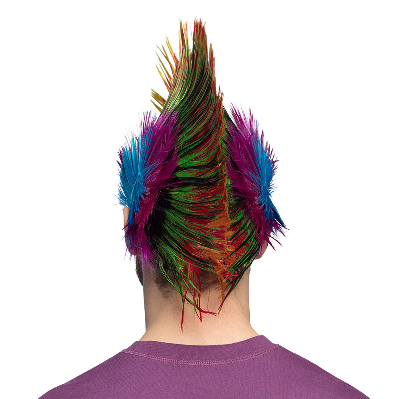 Op deze afbeelding zie je een Accessoires, van het merk Boland. Pruik Rainbow Spiky Mike