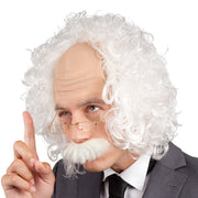 Op deze afbeelding zie je een Accessoires, van het merk Boland. Pruik Slimme Professor Einstein Met Snor En Bril
