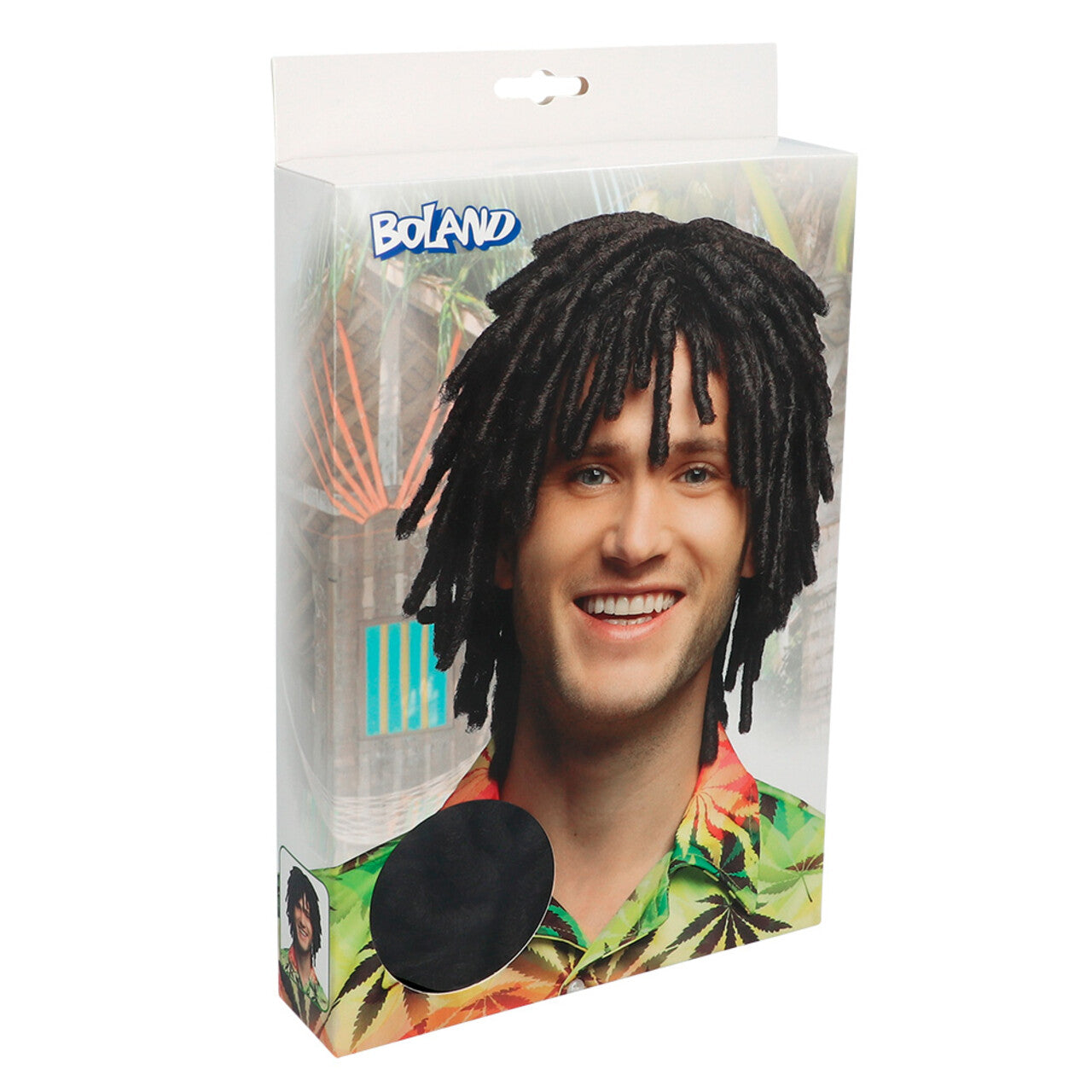 Op deze afbeelding zie je een Accessoires, van het merk Boland. Pruik Reggae Love Rasta