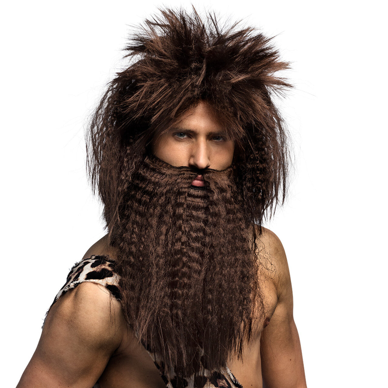 Op deze afbeelding zie je een Accessoires, van het merk Boland. Pruik Holbewoner Rocky Roesthaar Met Baard