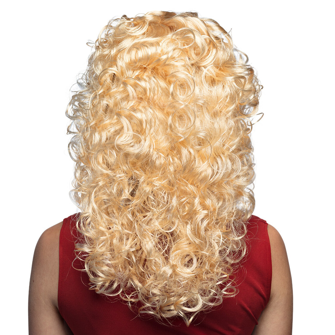 Op deze afbeelding zie je een Accessoires, van het merk Boland. Pruik Norah Culry Fun Hair Blond