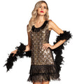 Goldene 20er-Pfauenflapper Damenkostüm