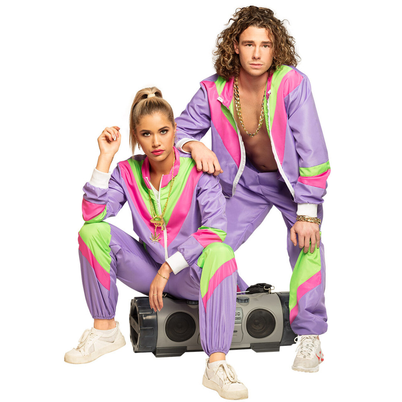 Op deze afbeelding zie je een Kostuums, van het merk Boland. Trainingsjasje Retro Dude Man