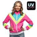 Neonfarbenes Retro-Jackett Damen
