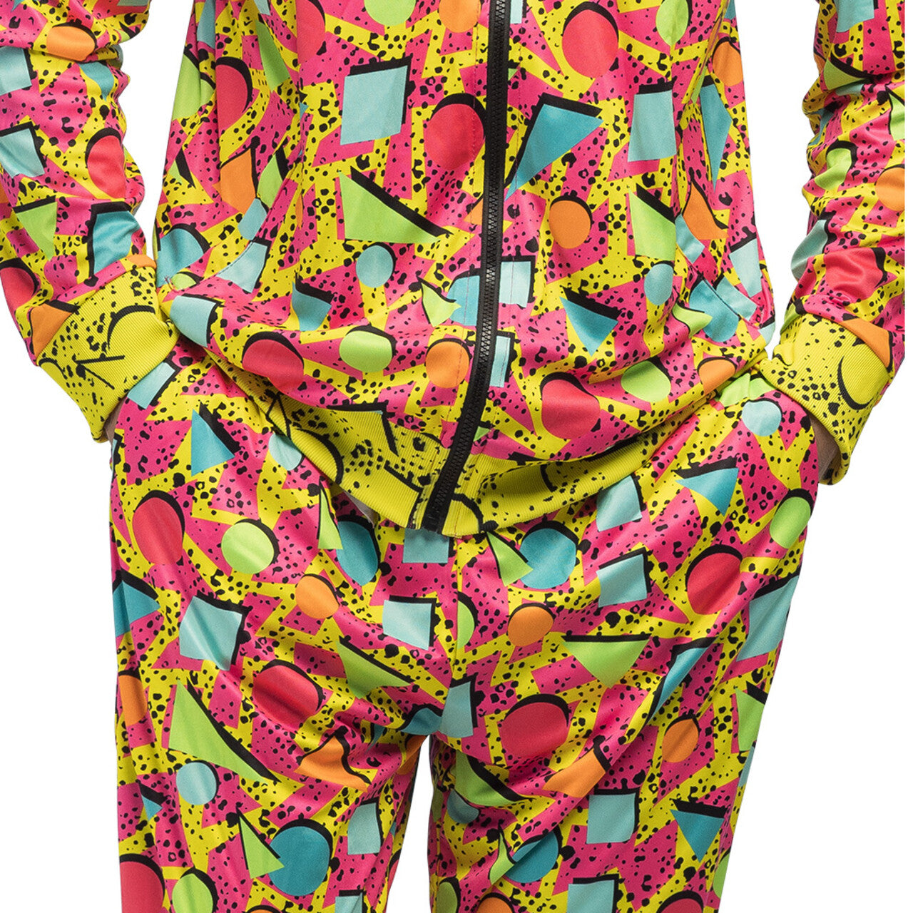 Op deze afbeelding zie je een Kostuums, van het merk Boland. Trainingspak 90s Pop Art Blacklight Vrouw Kostuum