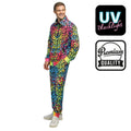 Ultra-Funky 90er Leopard Neon Trainingsanzug Rainbow Herrenkostüm