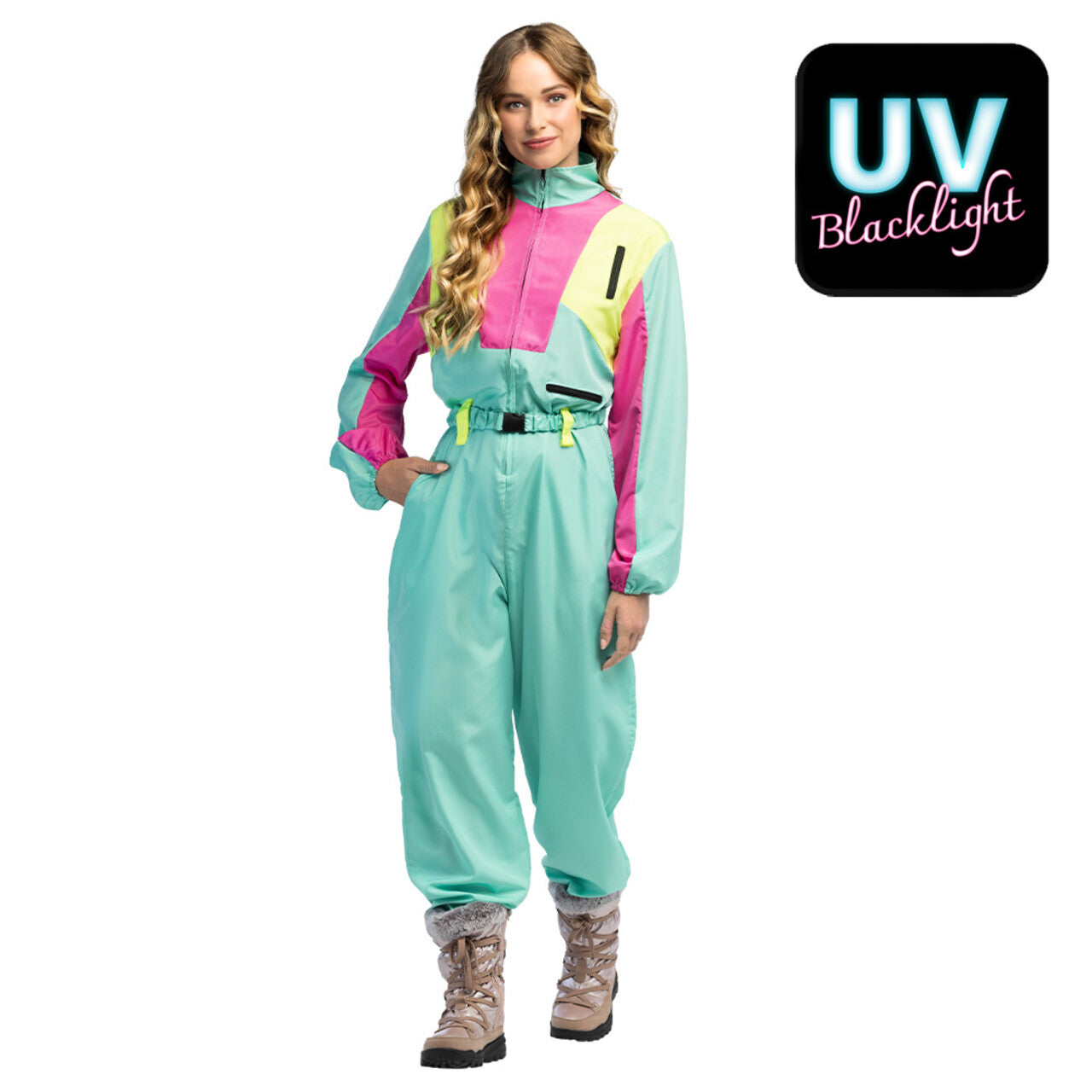 Op deze afbeelding zie je een Kostuums, van het merk Boland. Skipak Snow Blizzard Babe (S) Vrouw Kostuum