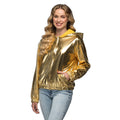 Super Stylische Metallic-Gold Jacke Damen