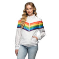 Vintage Regenbogen Trainingsjacke Damen
