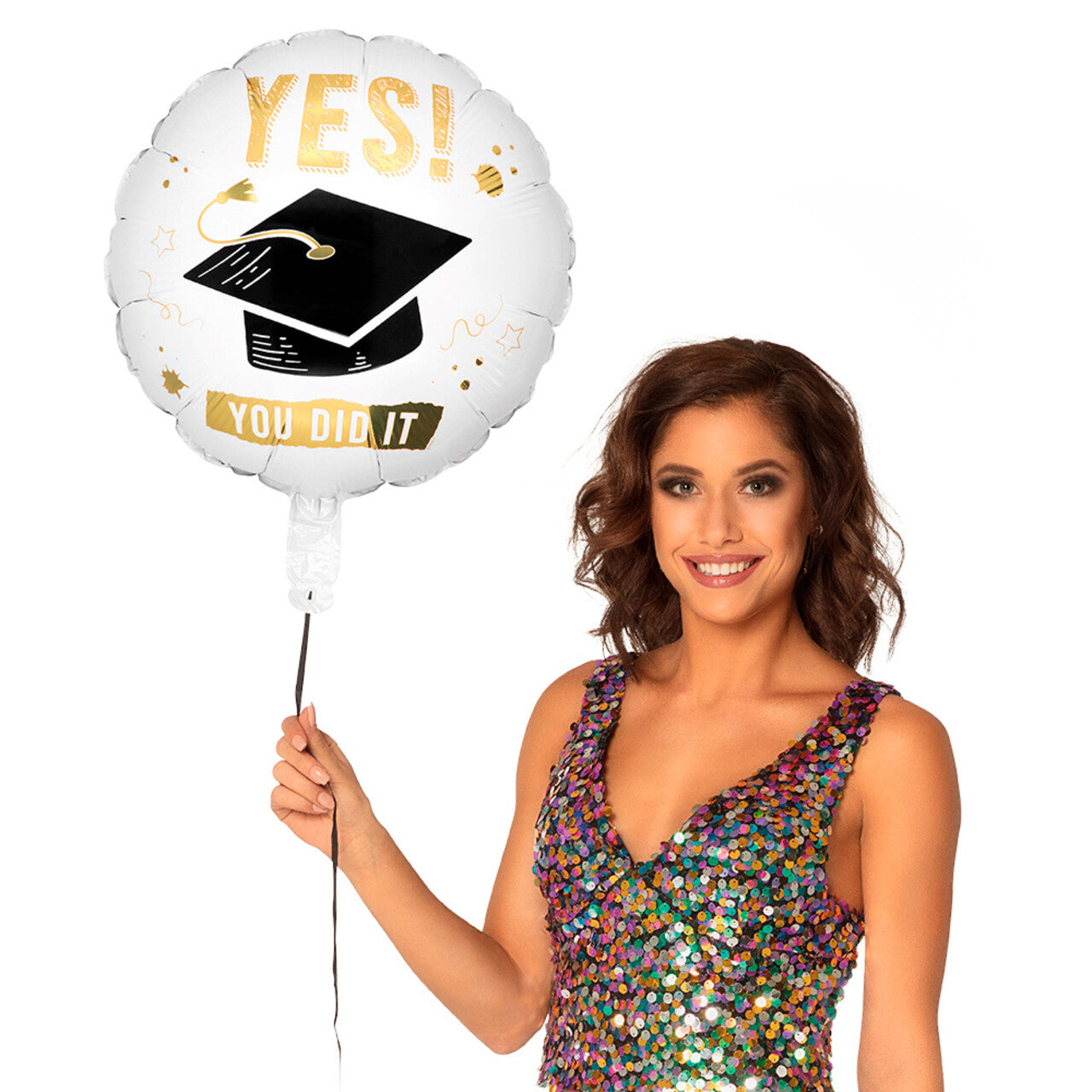 Op deze afbeelding zie je een Decoratie, van het merk Boland. Folieballon Geslaagd Yes! You Did It