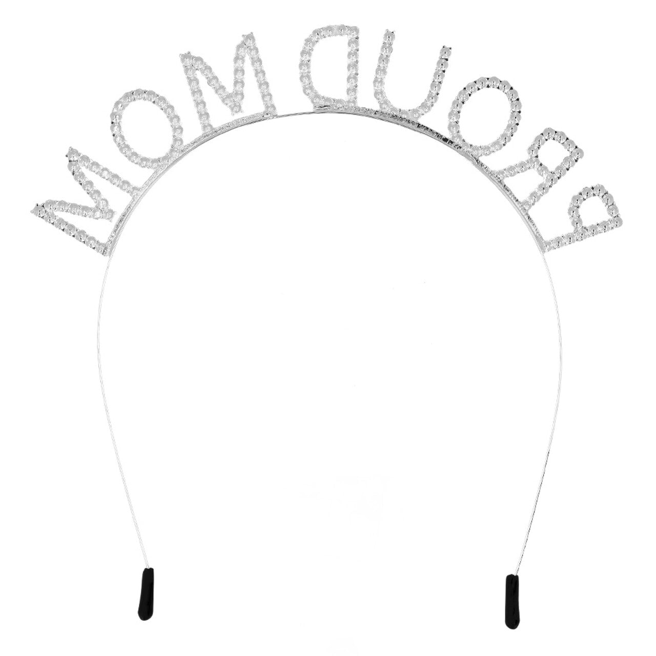 Op deze afbeelding zie je een Accessoires, van het merk Boland. Metalen Zilveren Bling Bling Diadeem Proud Mom