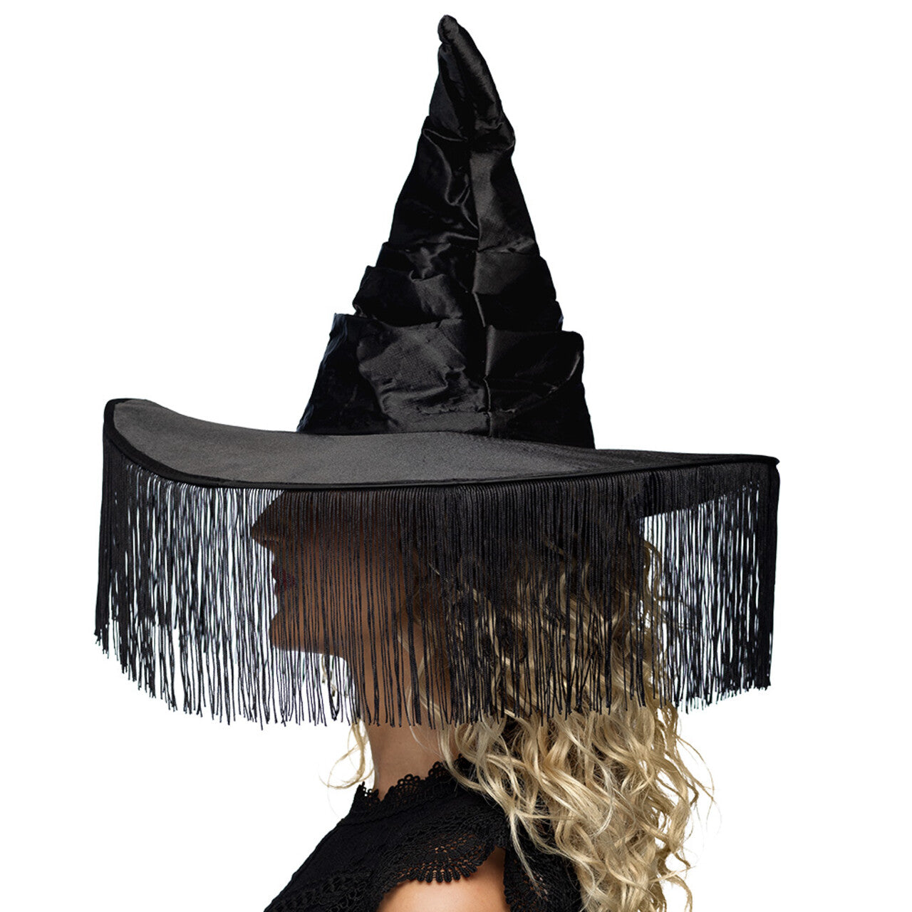 Op deze afbeelding zie je een Accessoires, van het merk Boland. Heksenhoed Wicca Met Franjes