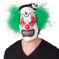Latex Gesichtsmaske Horrorklown Mit Grünen Haaren