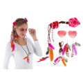 Hippie Flower Power Set Rosa