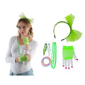 Neon Grüne 80er Popstar-Set